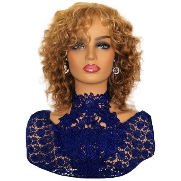 12 inch Strawberry Blonde Human Hair Wig