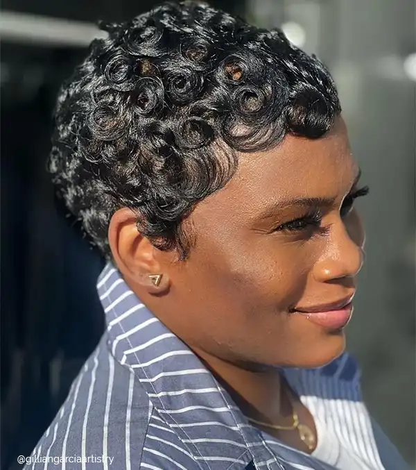 Pin Curl Hairstyle
