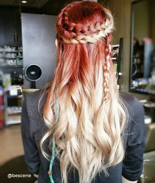 Red to Blonde Ombre Hair Ideas
